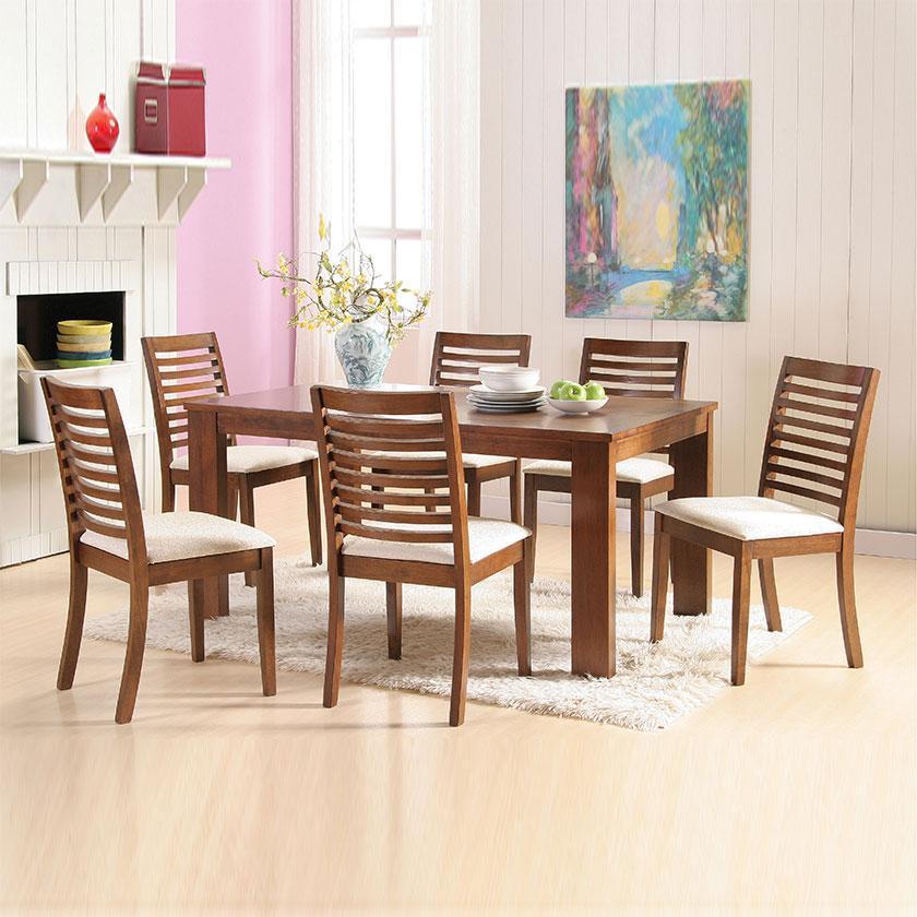 #1  Hancock 4/6-Seater 1.5m Solid Wood Dining Set picket and rail