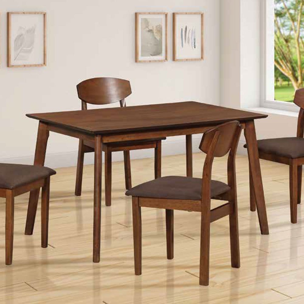 4-Seater 1.2m Solid Wood Dining Set (Alisson Dining Table + 4 Dining Chairs) (C-3920) picket and rail