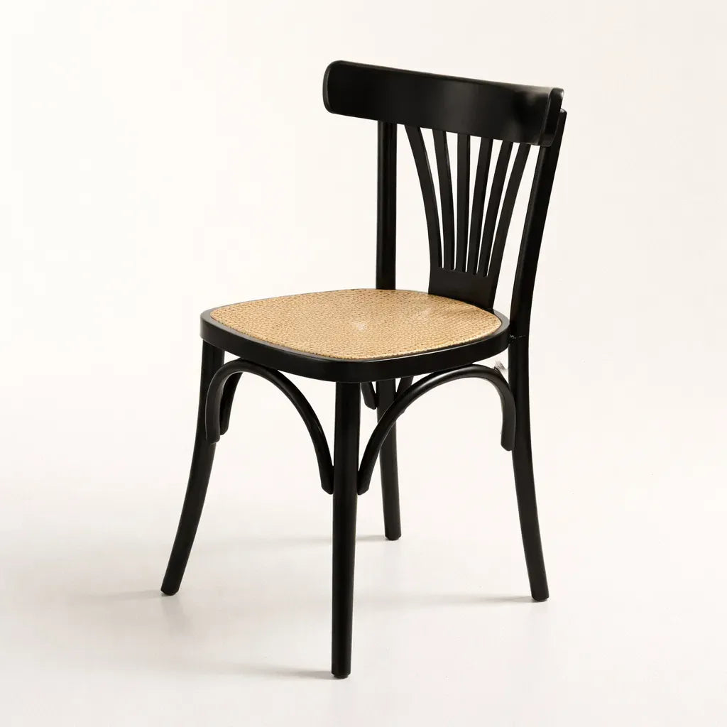 Elise (CH56A) French Design American Beech Bentwood Dining Chair - Walnut/Oak/Black picket and rail