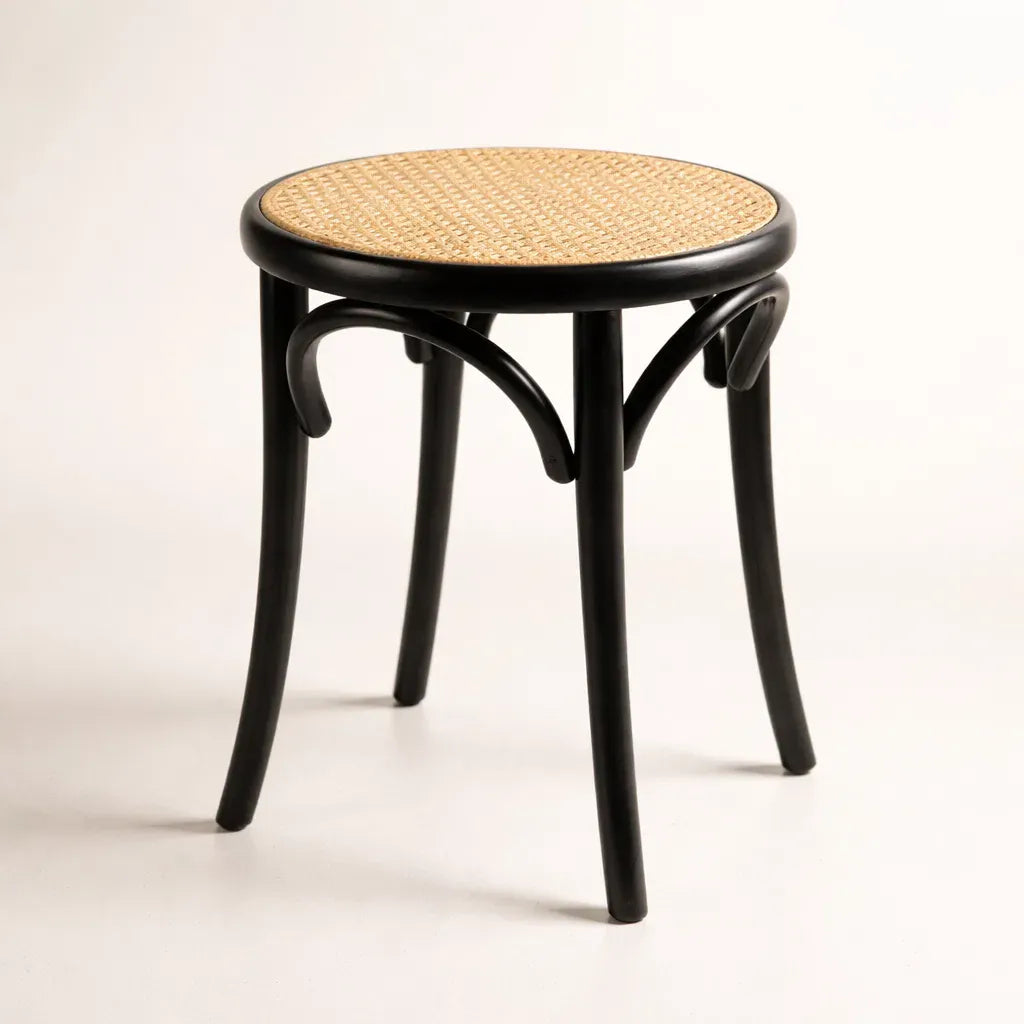 Elise Dining Stool (HM60-1) French Design Solid Wood American Beech Bentwood Dining Chair - Walnut/Oak/Black picket and rail