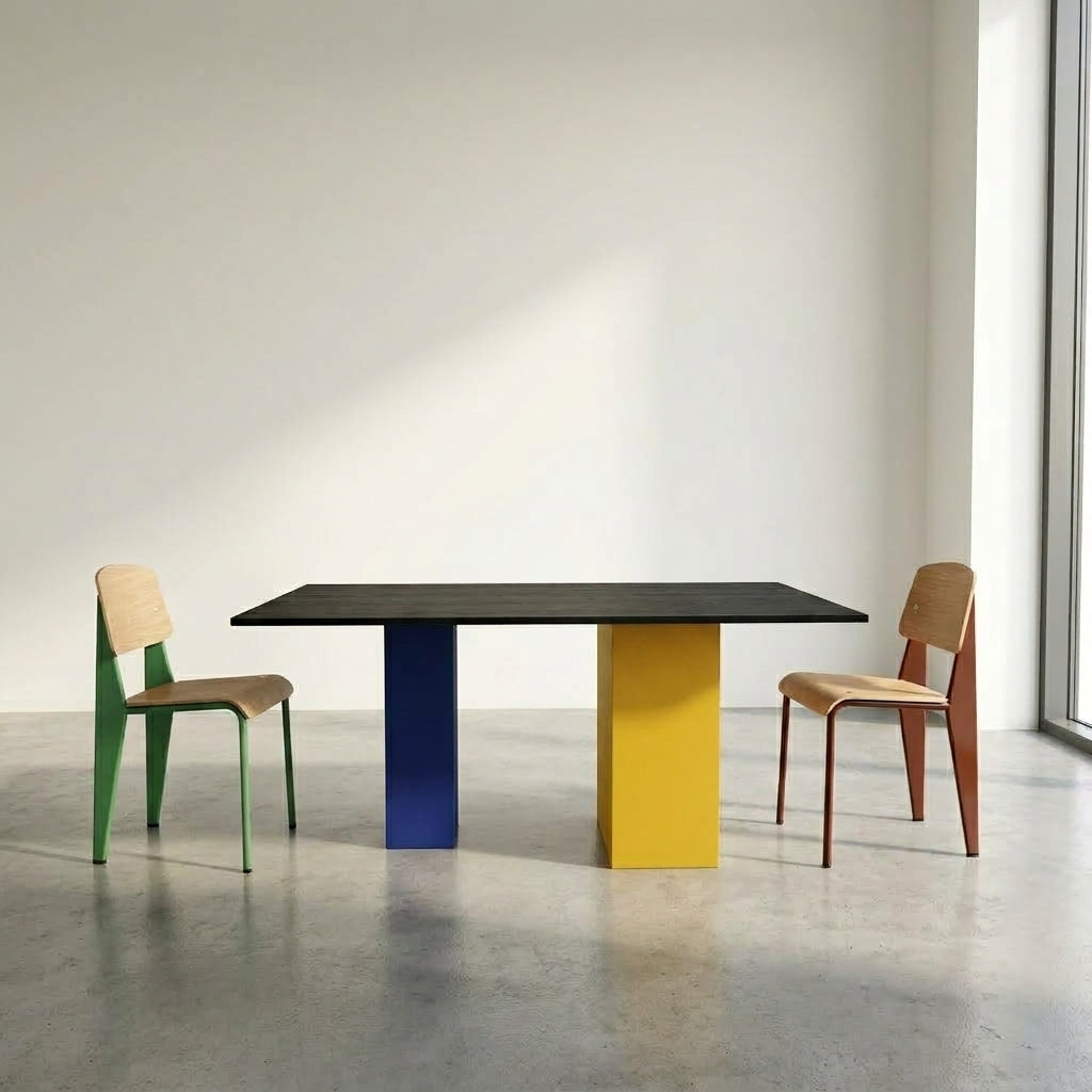 Geometry 05 + Norm Dining Set | Table 1.6m | 4-Seat