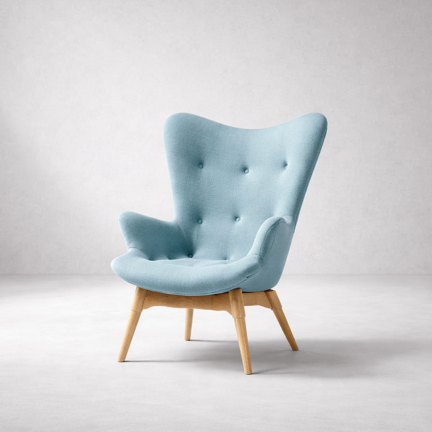 Lynelle CH2004 Custom Lounge Chair | Mid Century Minimalist | American Solid Hardwood