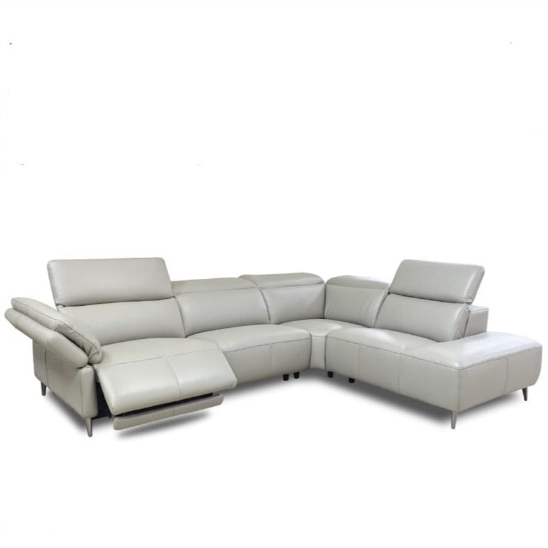 Americana Sectional L-Shaped Full Leather Sofa #RN0934 picket and rail