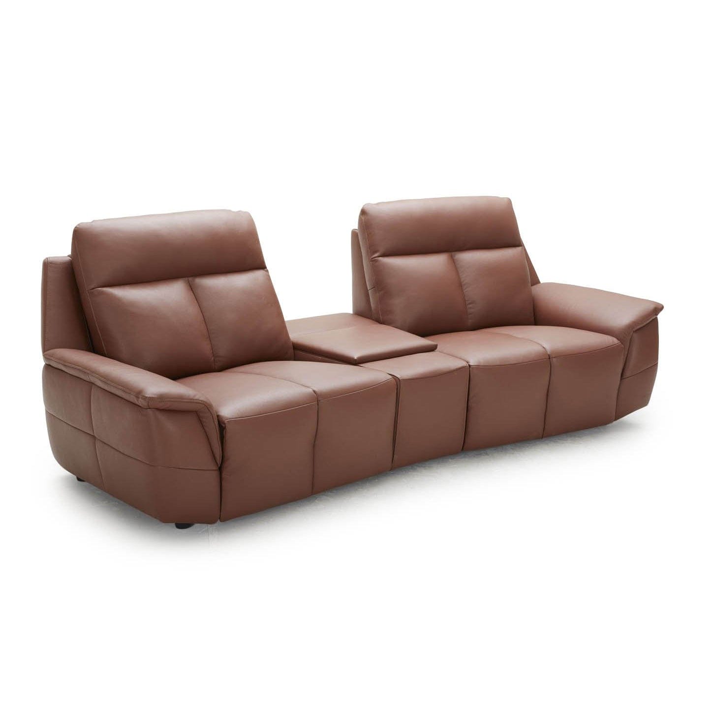 KUKA #5600 Full Leather Sofa (1.5/Corner-Seater, Chaise Lounge) (M1 Series) (I) picket and rail