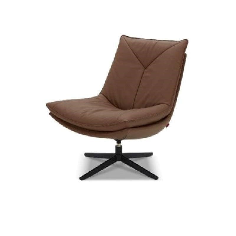 KUKA #A8036 Full Top Grain Leather Swivel Lounge Chair (M & NL Series) (I) picket and rail