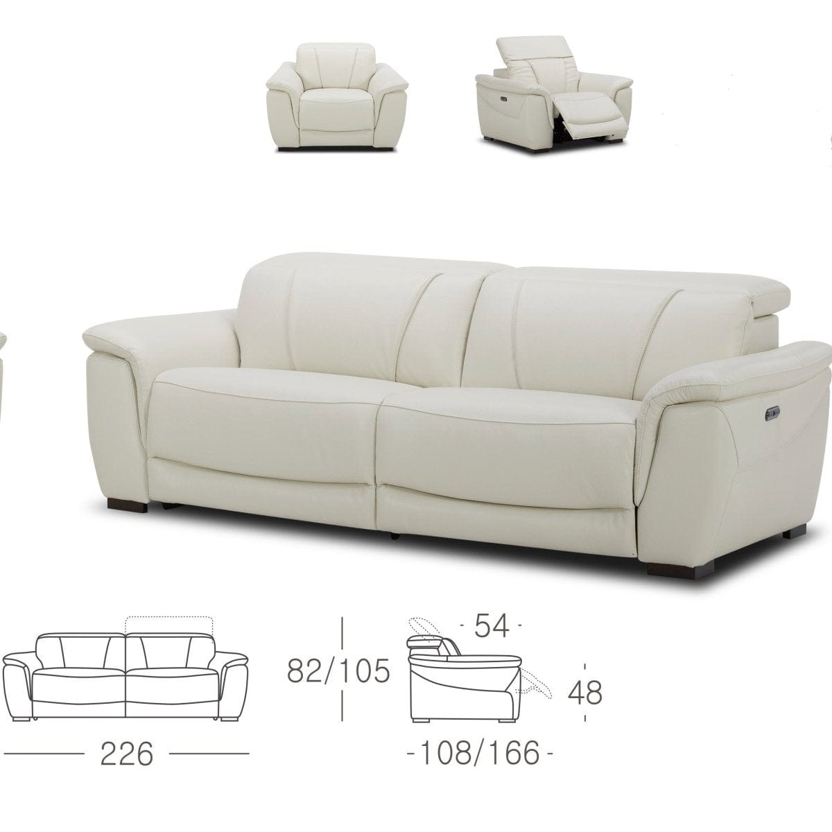 KUKA KM.886 Top Grain Leather Sofa with Zero Gravity (1/2/3-Seater) (M-Series) (I) picket and rail