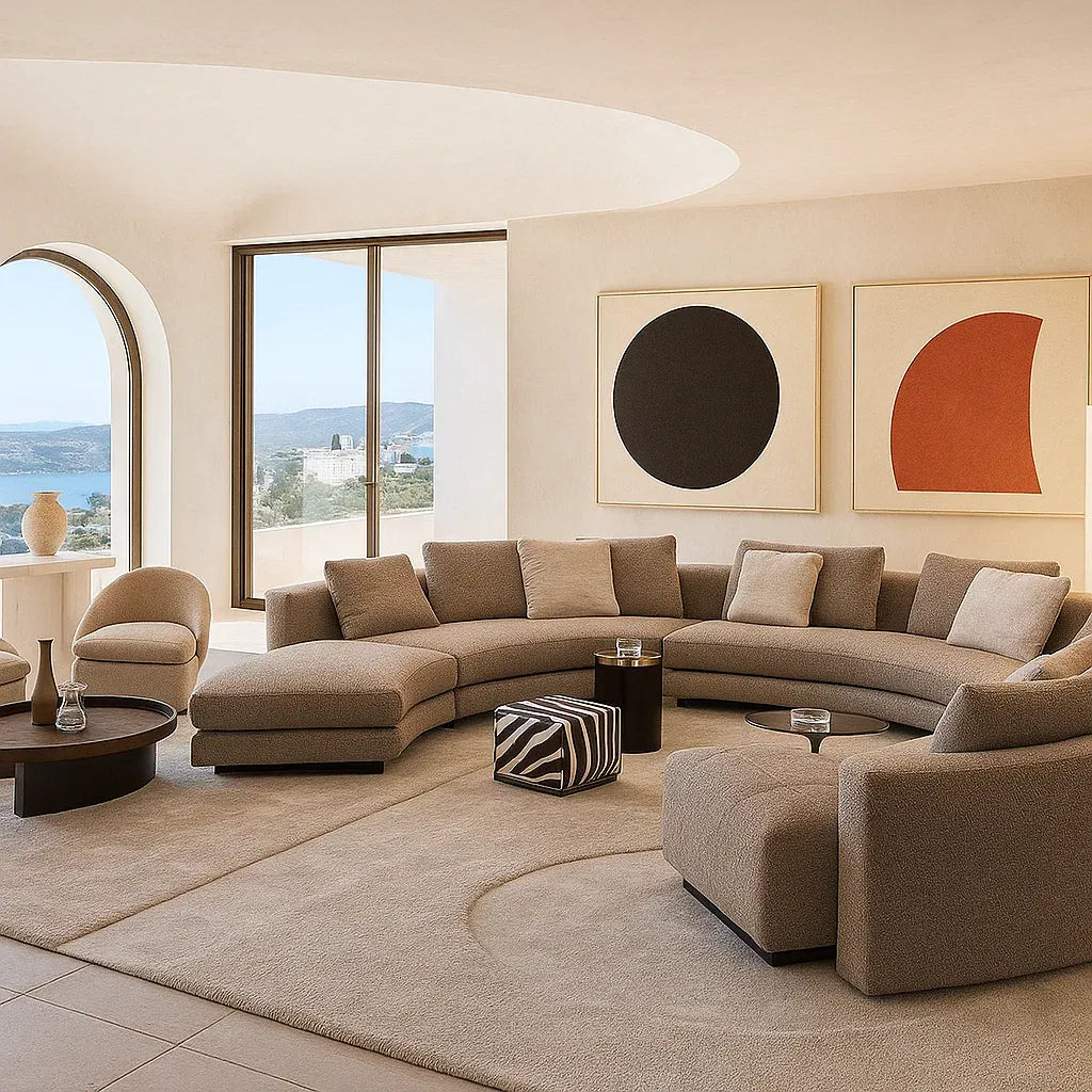 Lindale (SF12018)- Italian Minimalist Custom Sofa Bespoke in Leather & Fabric picket and rail