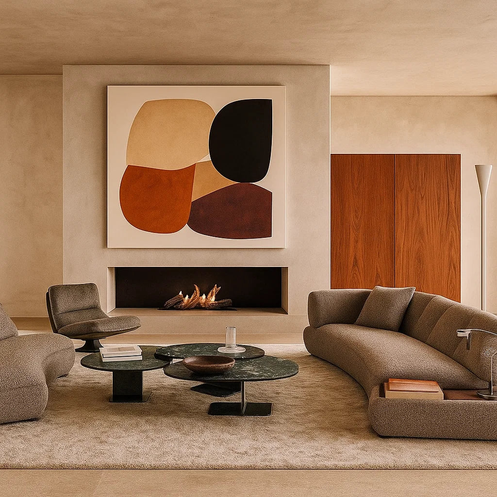 Lunaris (SF120P) - Italian Minimalist Custom Sofa Bespoke in Leather & Fabric picket and rail