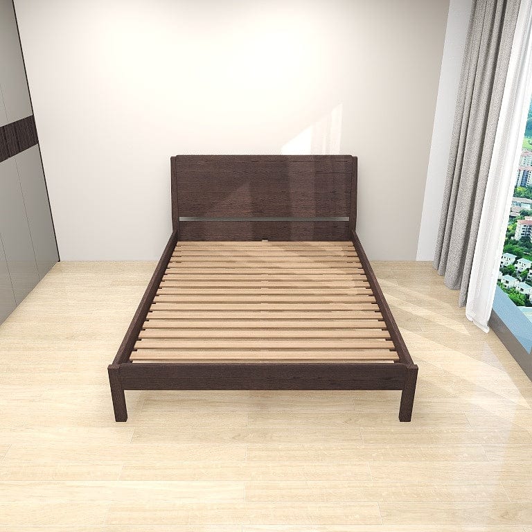 Norya Wooden Bed Series - Solid Wood European Red Oak (RCE15) picket and rail