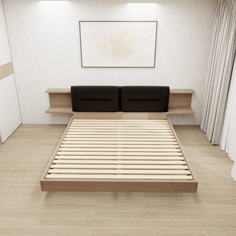 Norya Wooden Bed Series - Solid Wood European White Oak (XCF18N2) picket and rail