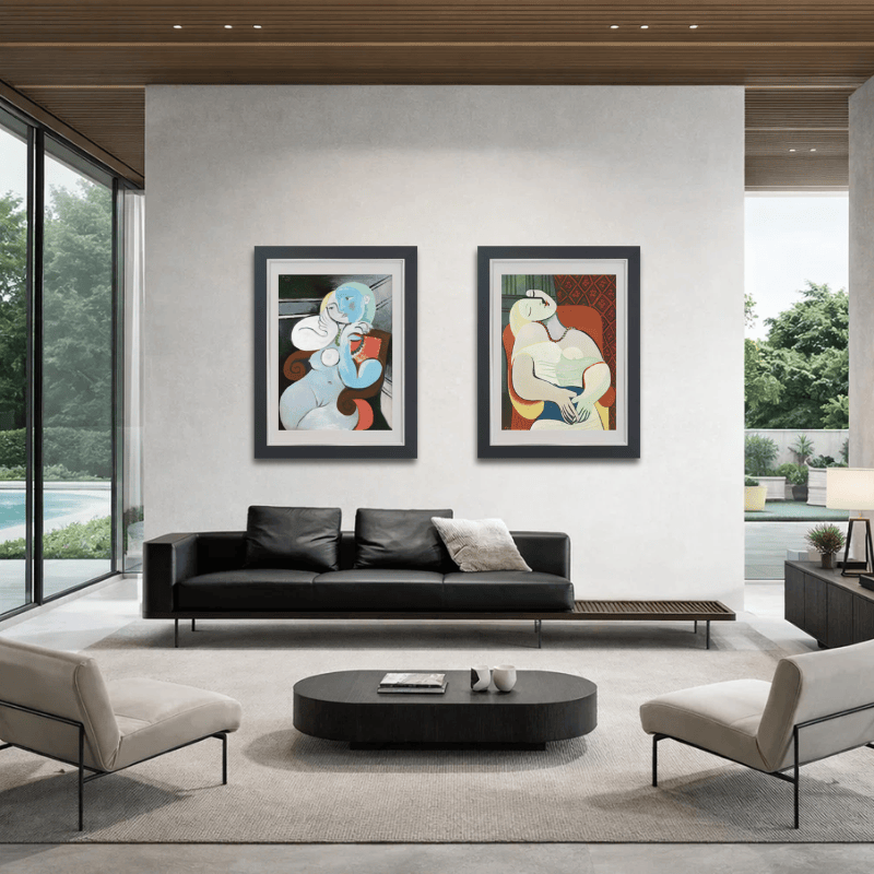 Serava (SF12011)- Italian Minimalist Custom Sofa Bespoke in Leather & Fabric picket and rail