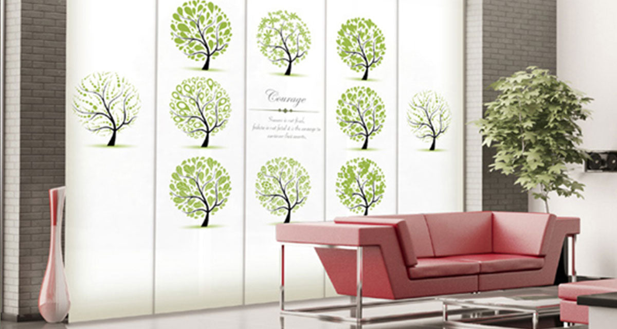 Single Rail Print Panel Blinds