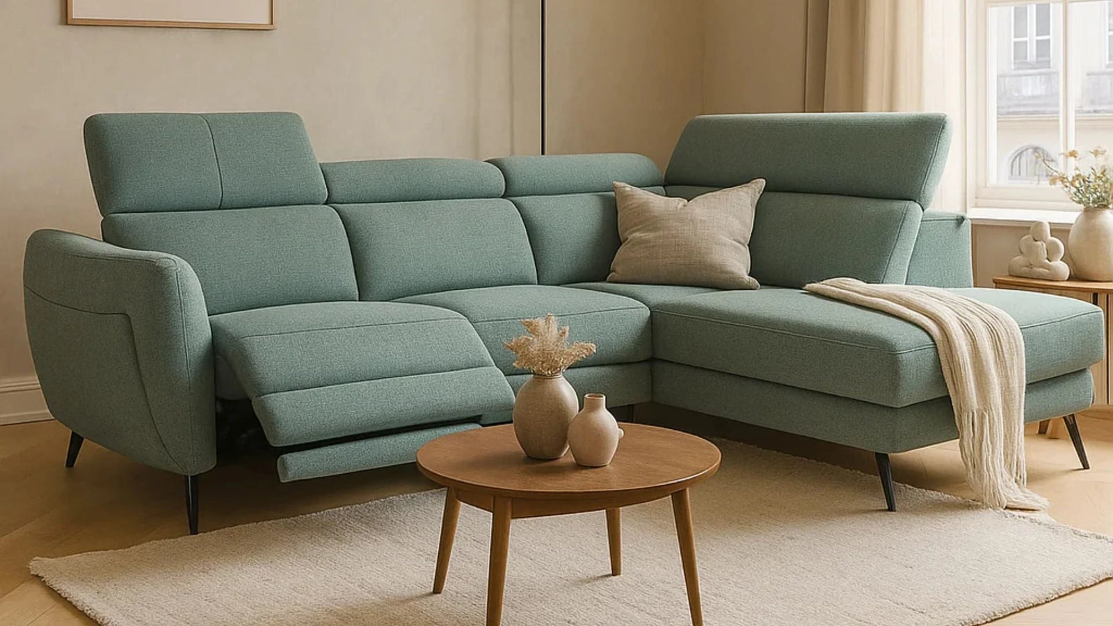 Wall Hugging Incliner Recliner Sofas - Fabric / Leather / Zero Wall