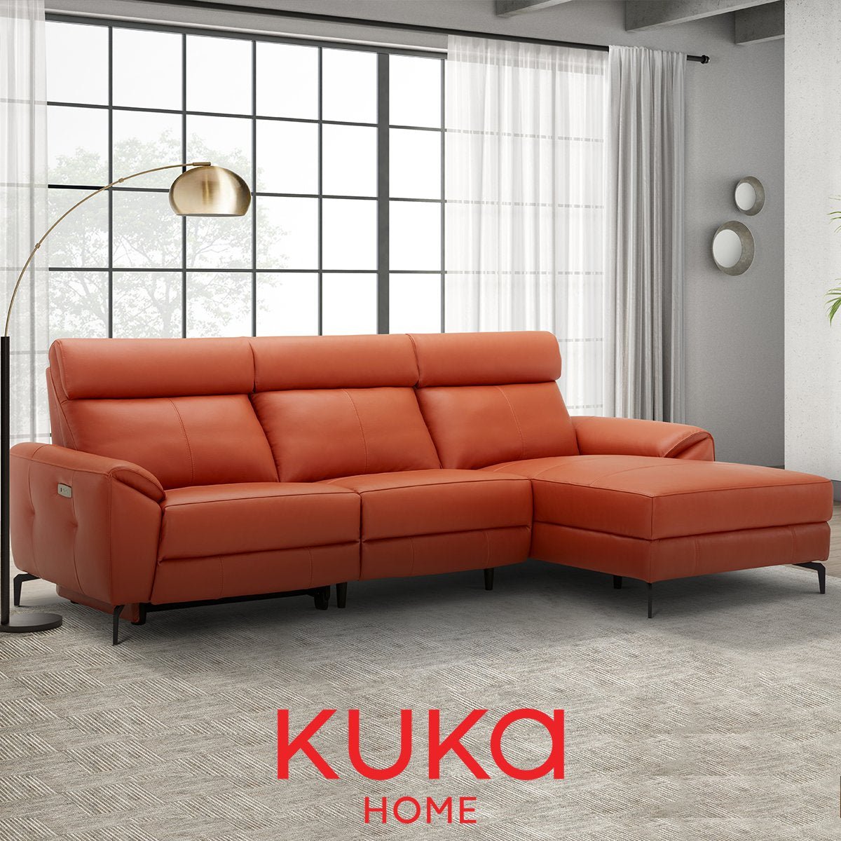 L-Shaped Sofas - Kuka / Americana - Picket&Rail Furniture, Art & Baby Megastore