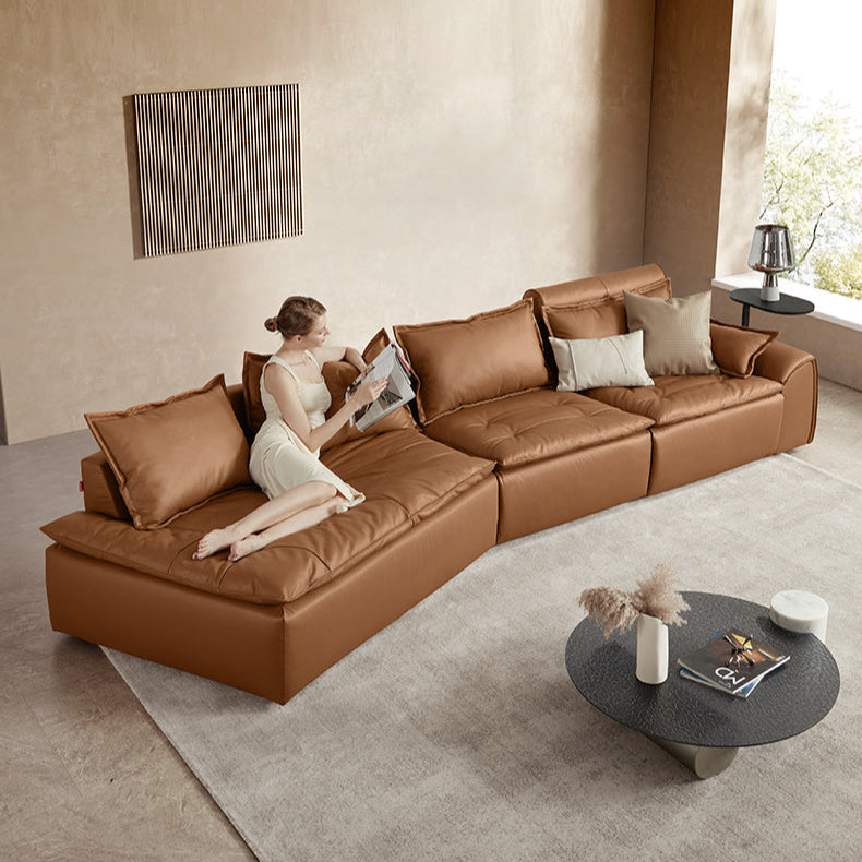 KUKA #6172 3-Seater 3.73m Top Grain Leather Electric Recliner Daybed Sofa (Factory Direct)