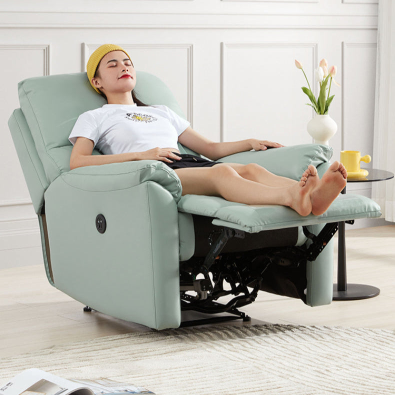 KUKA #PTAM003 1-Seater Minimalist Design Top Grain Leather Electric Massage Recliner (Factory Direct)