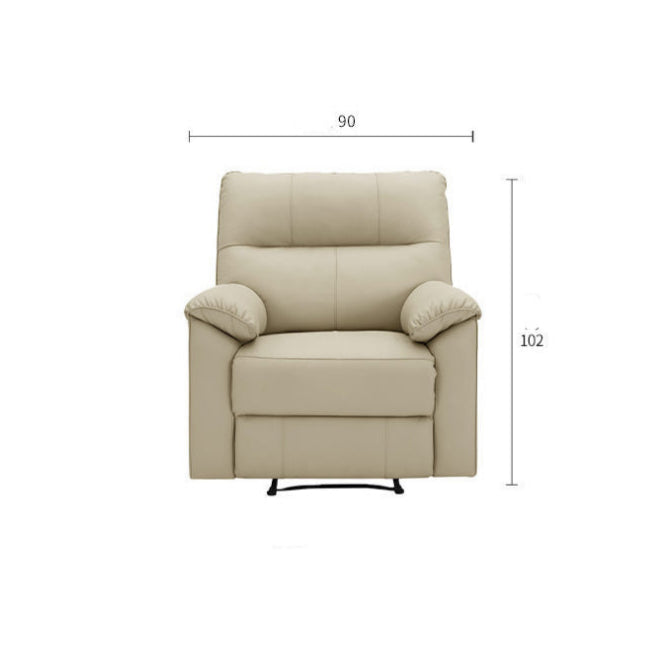 KUKA #A090 1-Seater Minimalist Design Top Grain Leather Electric Recliner (Factory Direct)