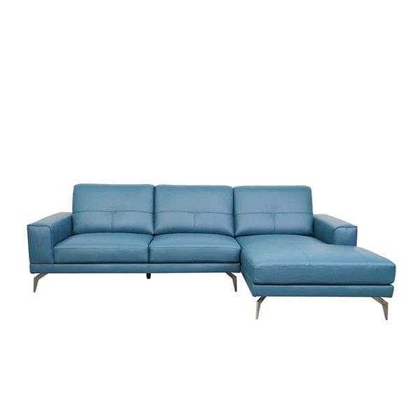 #1   Americana 2.64m L-Shaped Full Leather Sofa #MB0613 (I) picket and rail