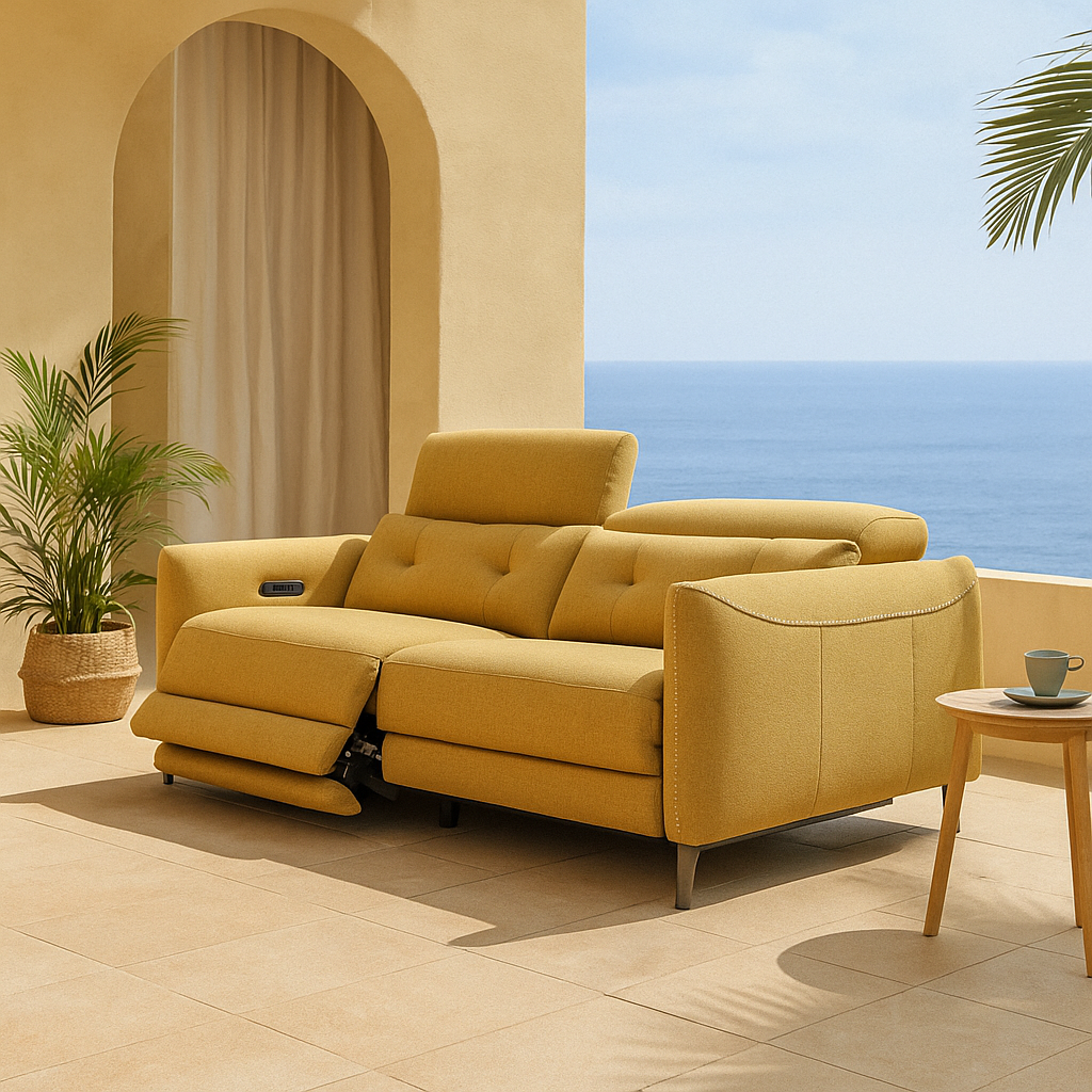 #1 Americana 3-Seater/L-Shape (RN0941) 2.02m Zero Wall Fabric Wall Hugging Electric Recliner (I) picket and rail