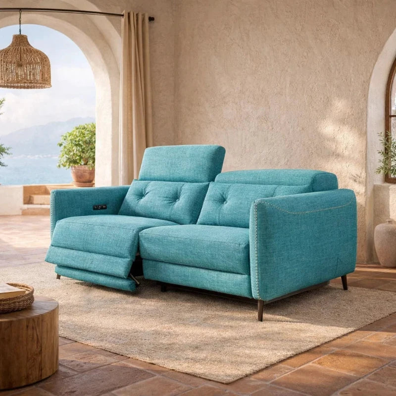 #1 Americana 3-Seater/L-Shape (RN0941) 2.02m Zero Wall Performance Fabric/Leather Wall Hugging Electric Recliner (I) picket and rail