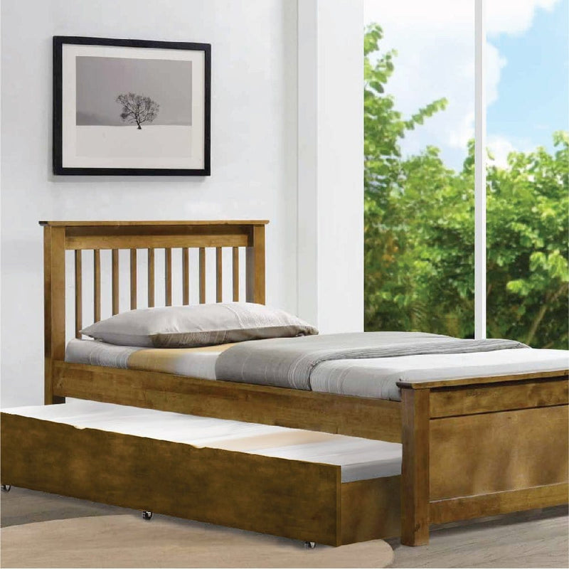 1 Americana Solid Wood Single Bed Picket&Rail Custom Furniture Interiors