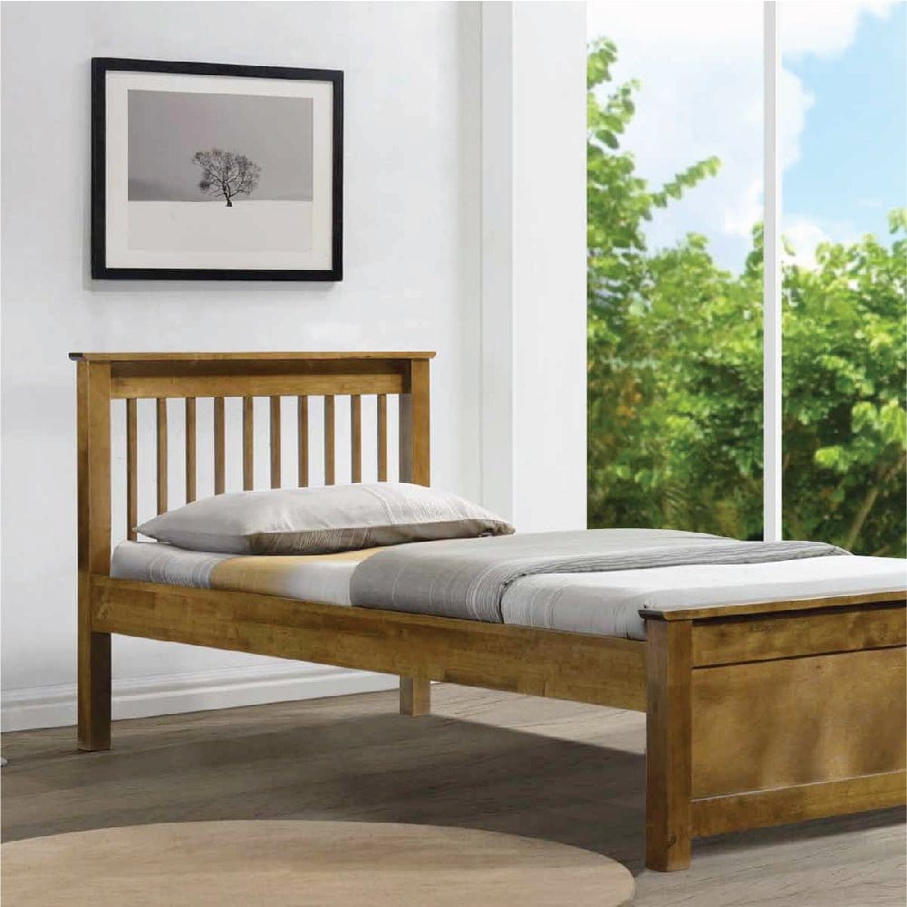 #1   Americana Solid Wood Super Single Bed picket and rail