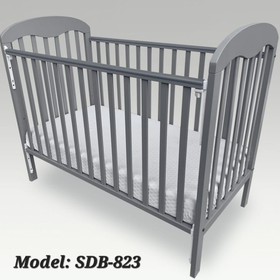 Cheapest Baby Cot Solid Hard Wood With DropSide Gate 6in1 Picket