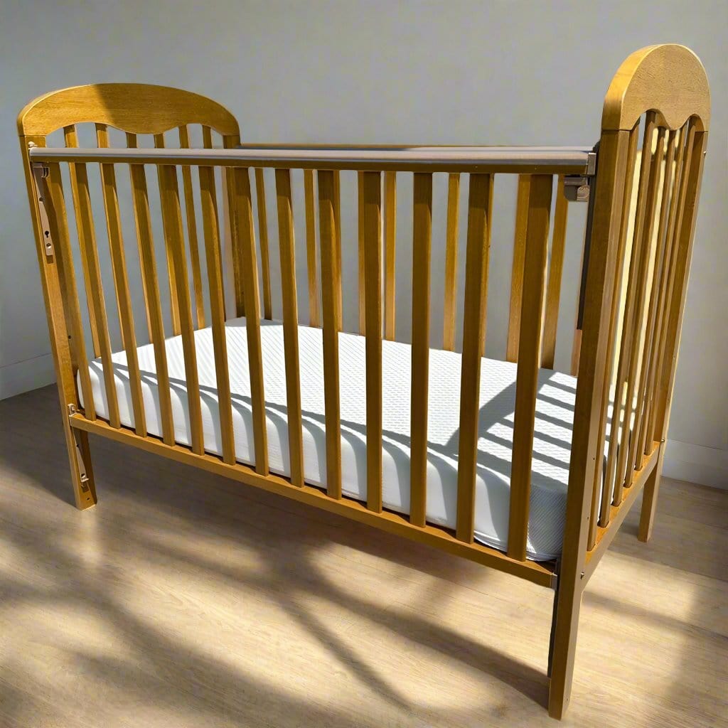 Baby Cot Solid Hard Wood With Drop-Side Gate 6-in-1