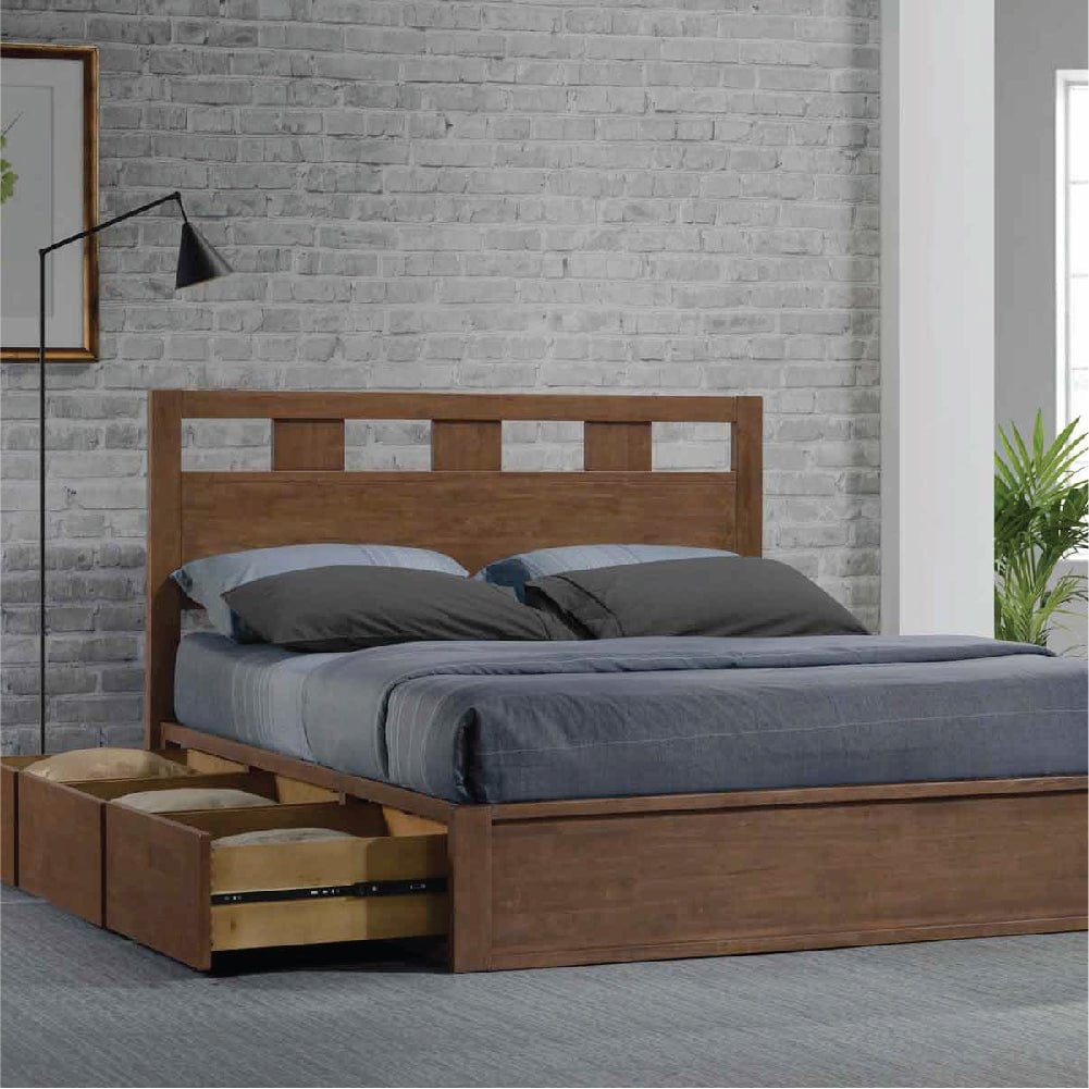 1 Ashton 6-Drawer Solid Wood Queen Storage Bed Itg-1366B - Picket&Rail  Furniture, Art & Baby Family Store