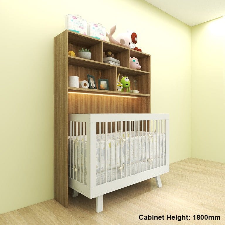 ##1 Baby Cot Convertible Companion Cabinet (BC4) picket and rail