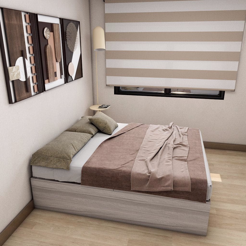 Tatami Queen Storage Bed 6Top Swing Doors Assorted Colors (TQ8