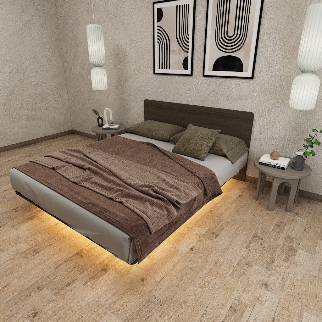 Floating Low Platform Bed Frame - Queen / King - New - P&R Custom ...