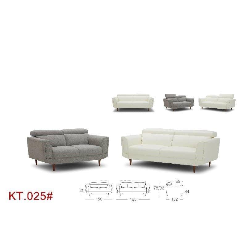 #1 KUKA KT.025 Full Leather Sofa (2/3-Seater) (M Series) (I) picket and rail