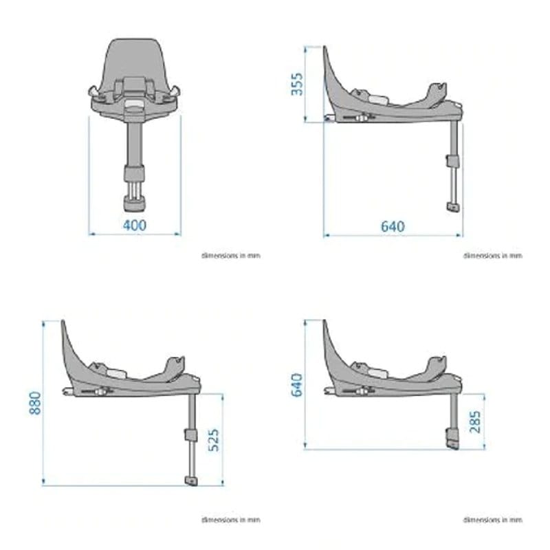 #1 Maxi Cosi FamilyFix 360 iSize Isofix Baby Car Seat Base (0m-4y) (40-105cm) MC8043010110 picket and rail