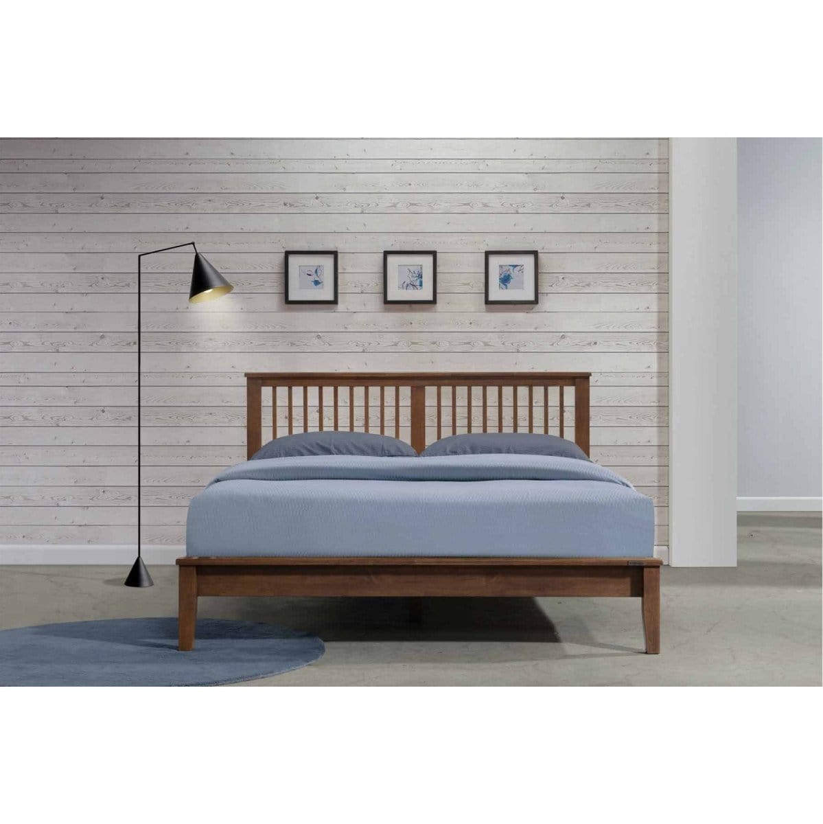 #1 Mission XII Solid Wood Queen Bed ( BED-ITG-929B-Q ) picket and rail