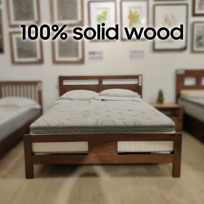 #1 New Jersey Solid Wood Queen Bed picket and rail