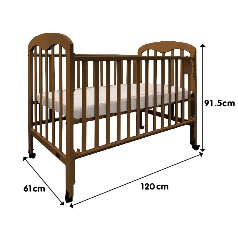 #1  Picket&amp;Rail 6-in-1 Solid Hardwood Baby Cot with Drop-Side Gate 823 (120X60cm) Col: White picket and rail