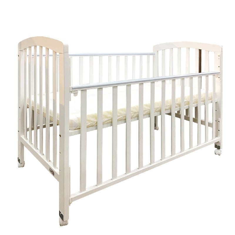 1 Picket&Rail 6in1 Solid Hardwood Baby Cot 892 (White) with DropSi