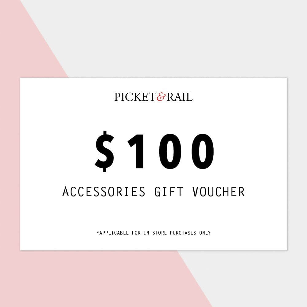 $100 Accessories Voucher picket and rail