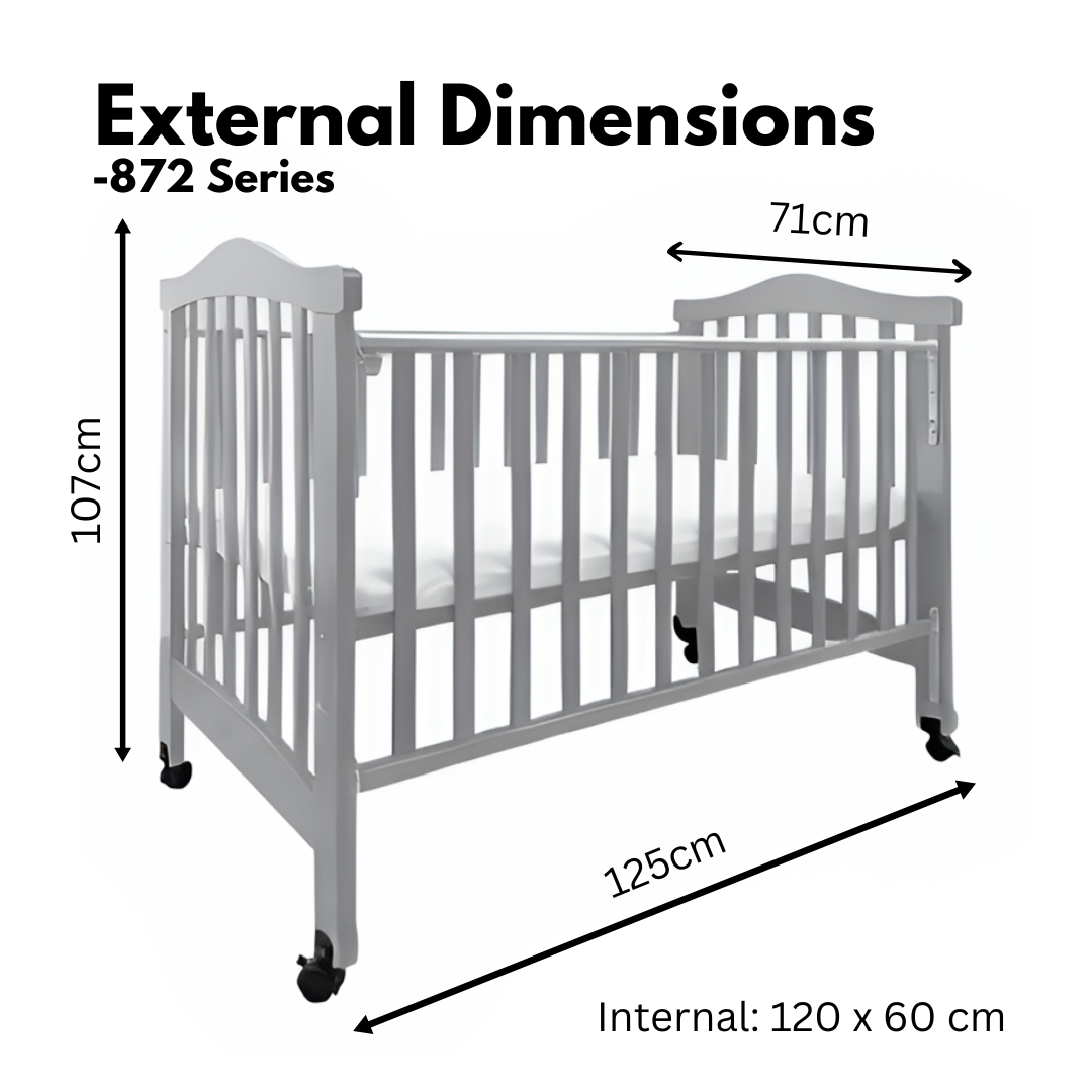 1 Angela Baby Cot 6 in 1 Solid Hard Wood With Drop Side Gate 892 120 Picket Rail Custom Sofas Furniture