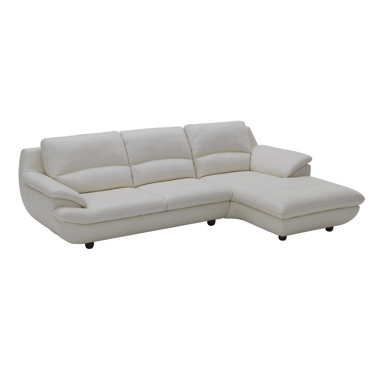 #1KUKA #1235 L-Shaped Leather Sofa (Color: M5652-HL/L016HY1NC) picket and rail