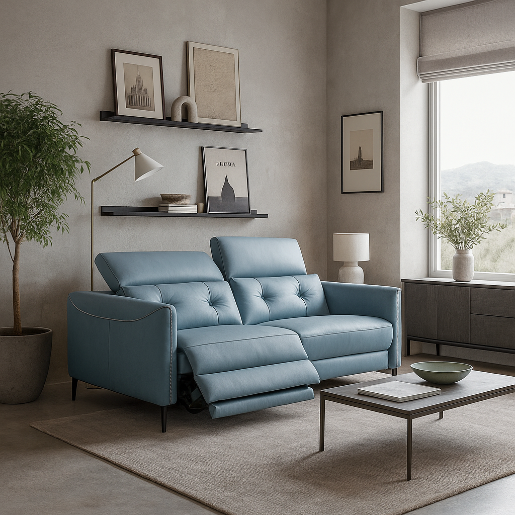 #1 Americana 3-Seater/L-Shape (RN0941) 2.02m Zero Wall Full Top Grain Leather Electric Recliner Sofa (I)