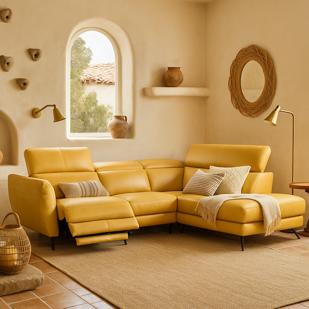 Americana (RN0931) 3.12m Zero Wall Full Top Grain Leather Sectional L-Shape Electric Recliner Sofa (I)