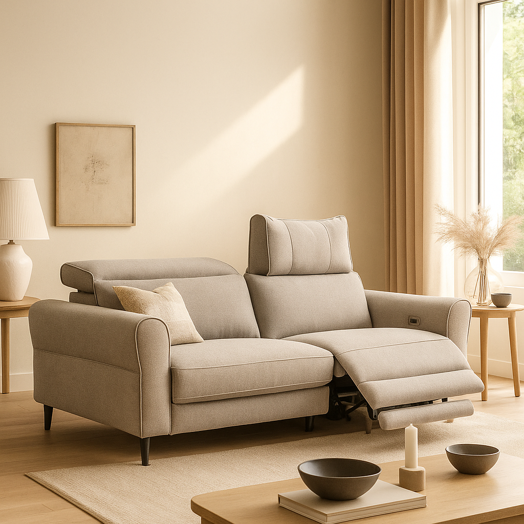 Americana 3-Seater (RN0937) 2.1m Zero Wall Fabric Electric Incliner Recliner Sofa (I)