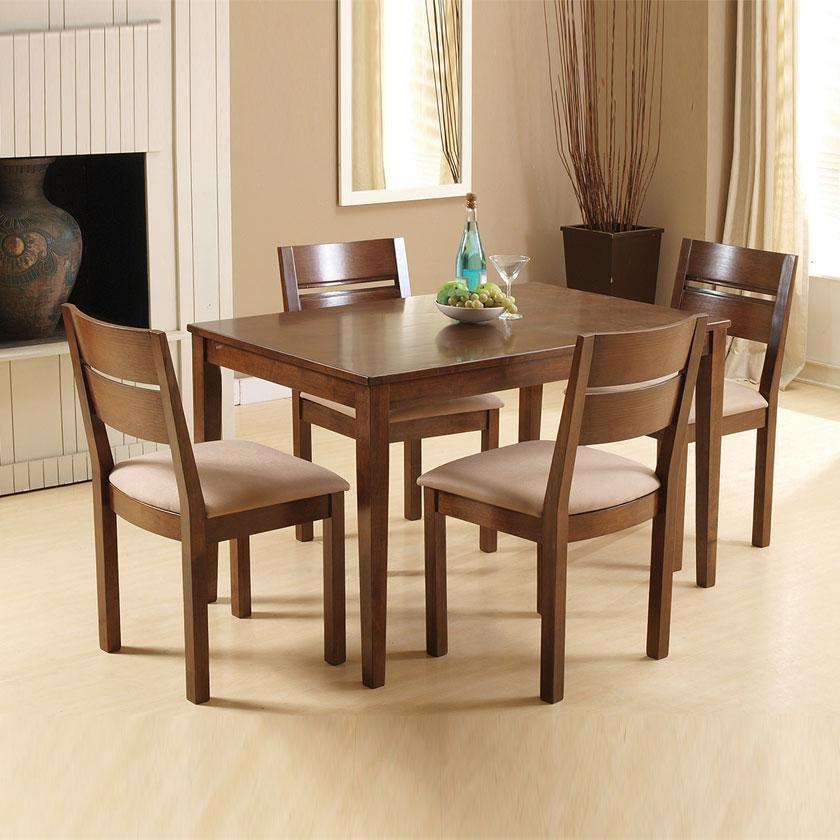 4-Seater 1.2m Solid Wood Dining Set (Envy Dining Table + 4 Dining Chairs) picket and rail