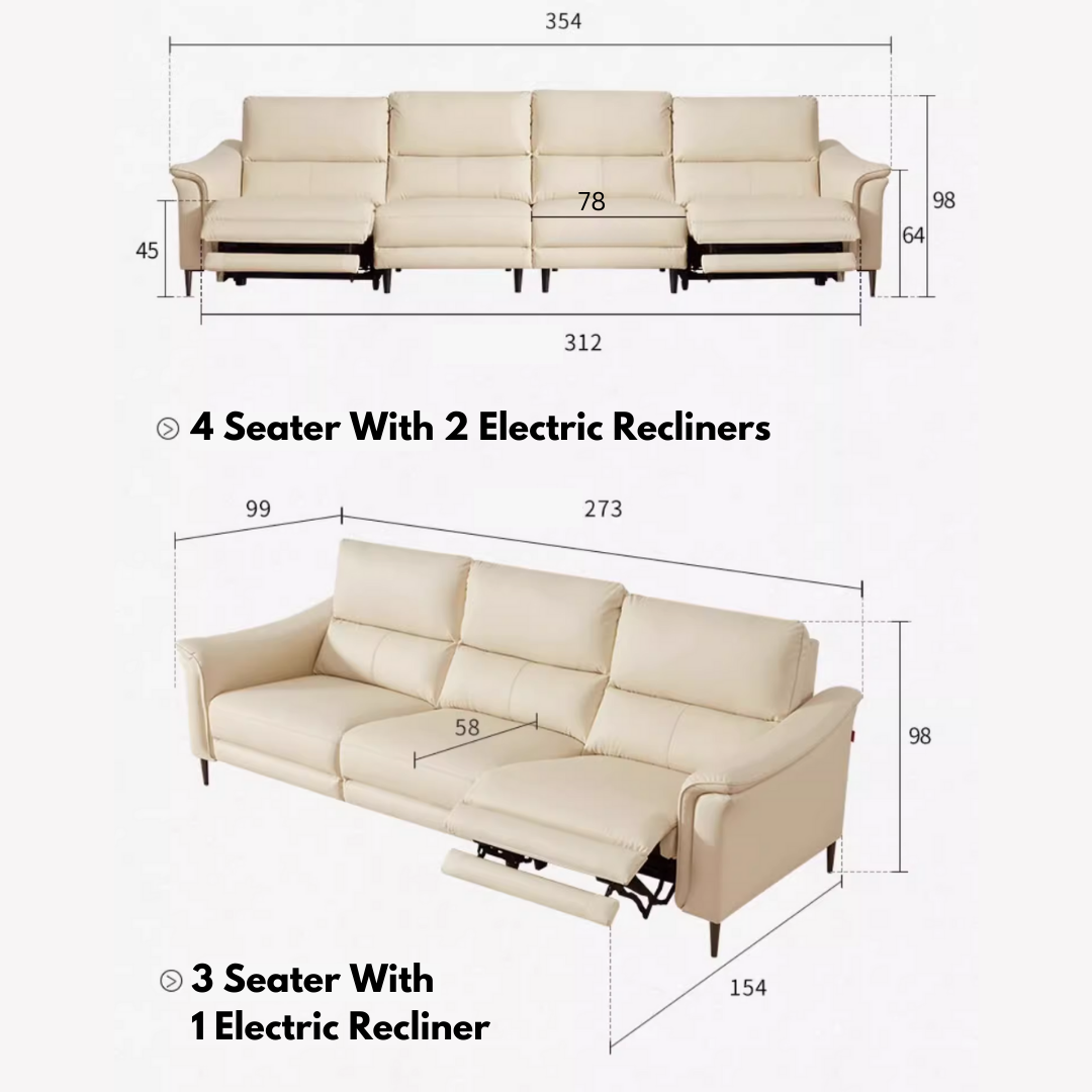 KUKA #6103 3/4 Seater Performance Leather Sofa (Factory Direct)