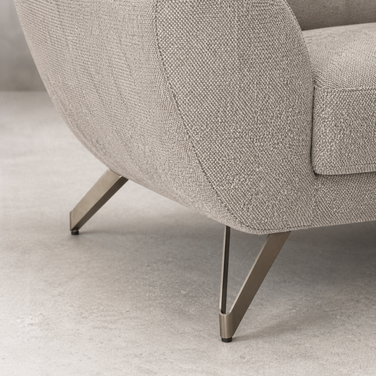Alba Custom Mid Century Minimalist Design 3-Seater Sofa with Flexible Backrest | Pet Friendly Fabric & Leather