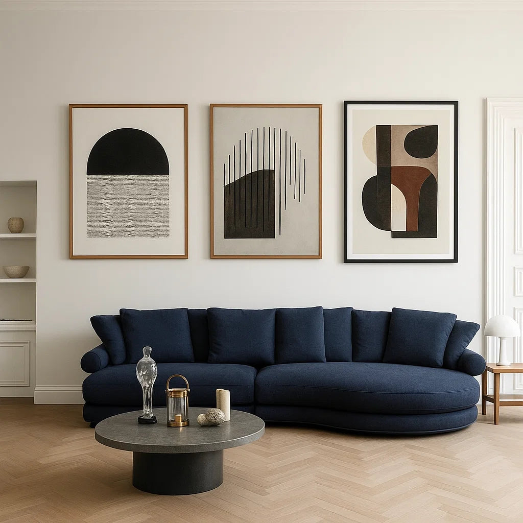 Aluna (SF12040) - Italian Minimalist Custom Sofa Bespoke in Leather &amp; Fabric