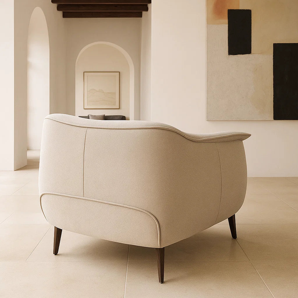 Americana 1-Seater (MB0598) Italian Minimalist Fabric Lounge Chair (I)