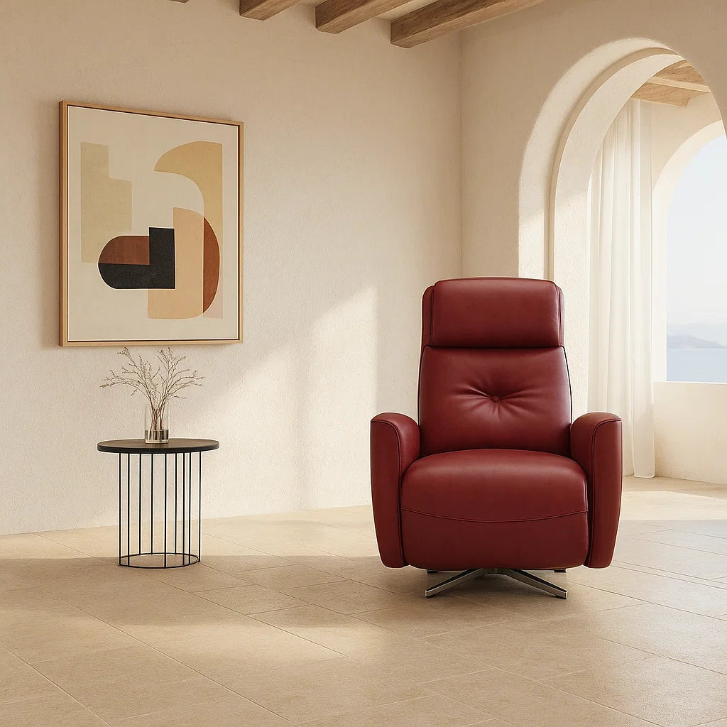 Americana 1-Seater (RN0917) Zero Gravity Full Top Grain Leather Electric Recliner Lounge Chair (I)